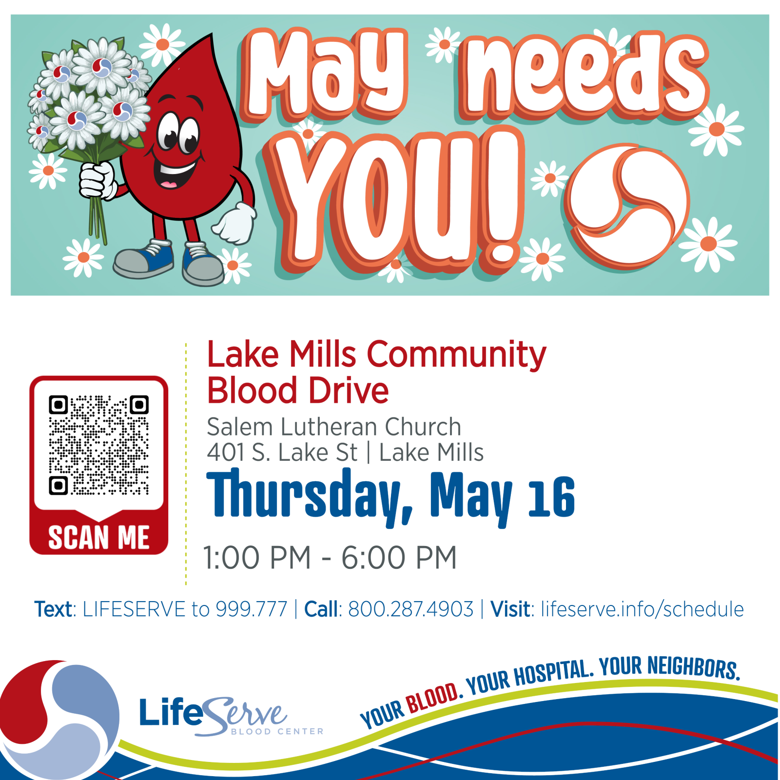 Lake Mills Community Blood Drive Photo - Click Here to See